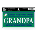 Florida Gulf Coast University 3" X 6" True Pride Decal - Grandpa (Alternate)
