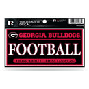 Georgia University 3" X 6" True Pride Decal - Football