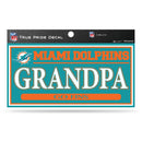 Dolphins 3" X 6" True Pride Decal - Grandpa