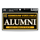 Kennesaw State 3" X 6" True Pride Decal - Alumni