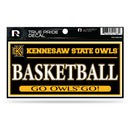 Kennesaw State 3" X 6" True Pride Decal - Basketball