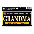 Kennesaw State 3" X 6" True Pride Decal - Grandma