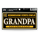 Kennesaw State 3" X 6" True Pride Decal - Grandpa
