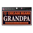 Bears 3" X 6" True Pride Decal - Grandpa