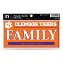 Clemson 3" X 6" True Pride Decal - Family