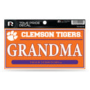 Clemson 3" X 6" True Pride Decal - Grandma