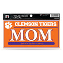 Clemson 3" X 6" True Pride Decal - Mom