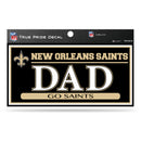 Saints 3" X 6" True Pride Decal - Dad