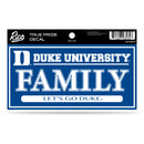 Duke 3" X 6" True Pride Decal - Family
