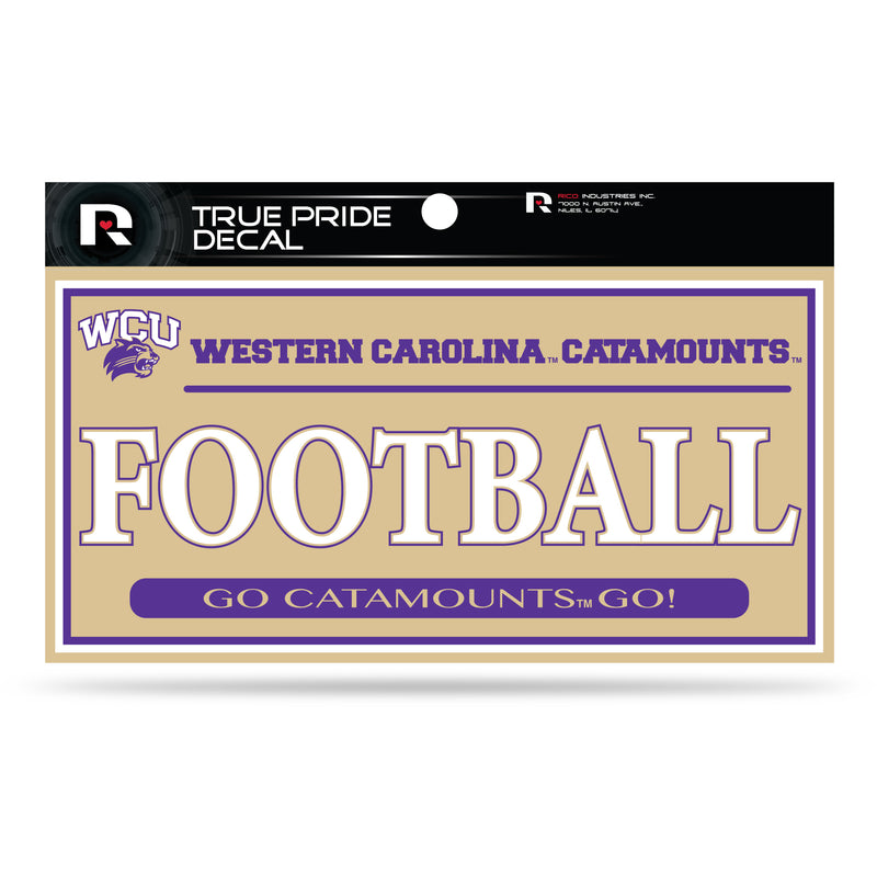 Western Carolina 3" X 6" True Pride Decal - Football (Alternate)