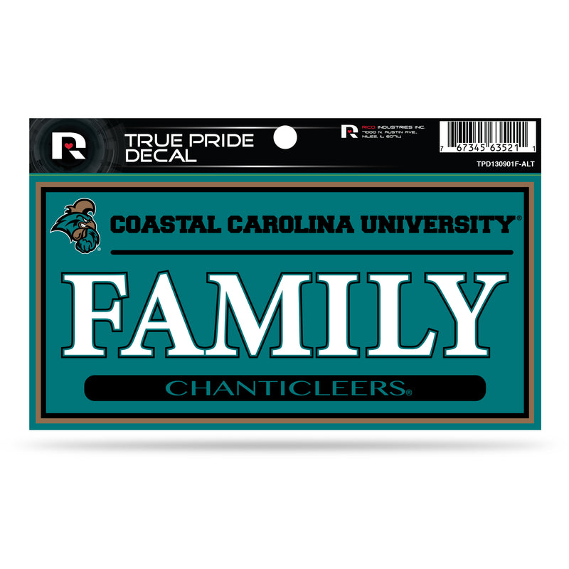 Coastal Carolina 3" X 6" True Pride Decal - Family (Alternate)