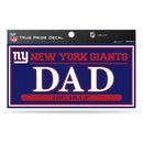 Giants - NY 3" X 6" True Pride Decal - Dad