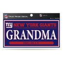 Giants - NY 3" X 6" True Pride Decal - Grandma