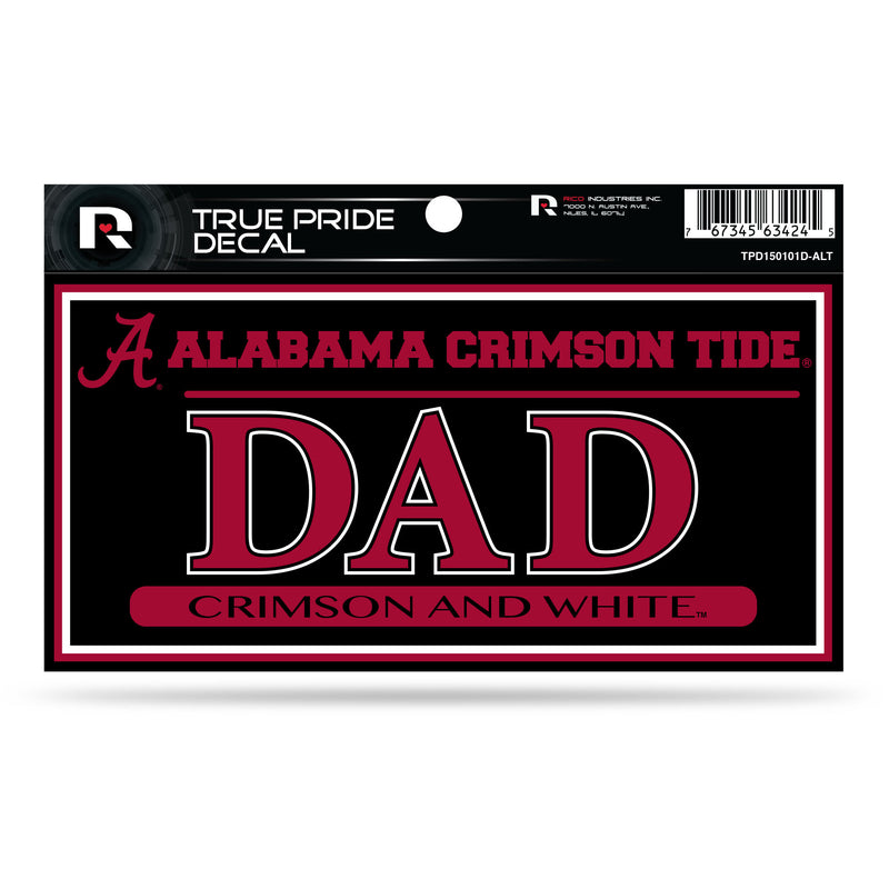 Alabama University 3" X 6" True Pride Decal - Dad (Alternate)