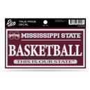 Mississippi State True Pride Decal - Basketball ( 3" X 6" )