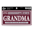 Mississippi State True Pride Decal - Grandma (3" X 6")