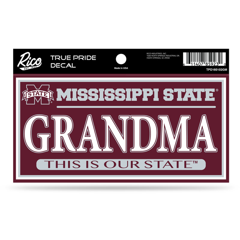 Mississippi State True Pride Decal - Grandma (3" X 6")