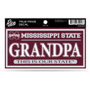 Mississippi State True Pride Decal - Grandpa (3" X 6")