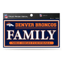 Broncos 3" X 6" True Pride Decal - Family