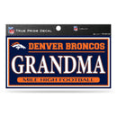 Broncos 3" X 6" True Pride Decal - Grandma