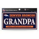Broncos 3" X 6" True Pride Decal - Grandpa