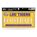 Lsu Louisiana State University 3" X 6" True Pride Decal - Football (Alternate)