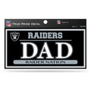 Raiders 3" X 6" True Pride Decal - Dad