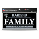 Raiders 3" X 6" True Pride Decal - Family