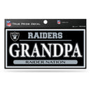 Raiders 3" X 6" True Pride Decal - Grandpa