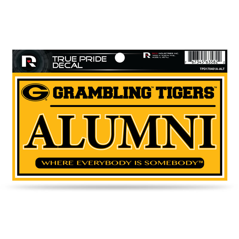 Grambling State 3" X 6" True Pride Decal - Alumni (Alternate)
