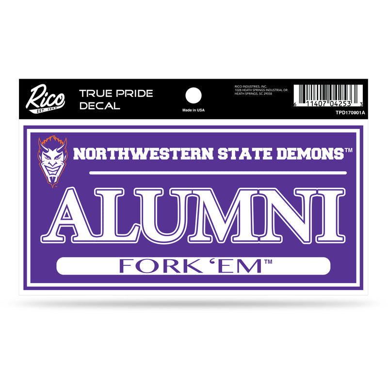 Northwestern State Alumni 3" X 6" True Pride Decal - Alumni