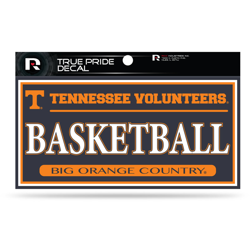 Tennessee University 3" X 6" True Pride Decal - Basketball (Alternate)