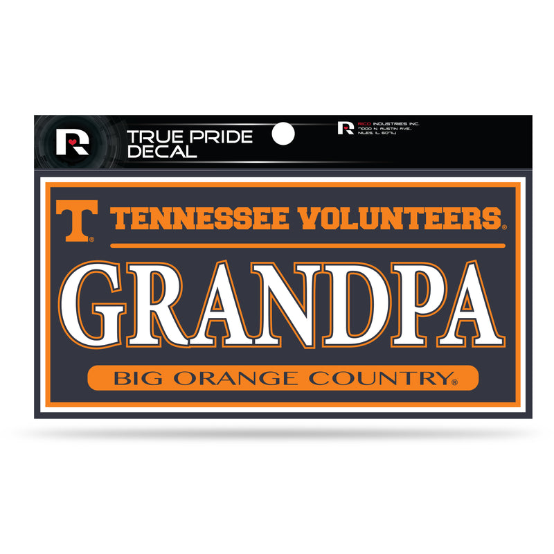 Tennessee University 3" X 6" True Pride Decal - Grandpa (Alternate)