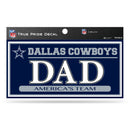 Cowboys 3" X 6" True Pride Decal - Dad