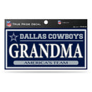 Cowboys 3" X 6" True Pride Decal - Grandma