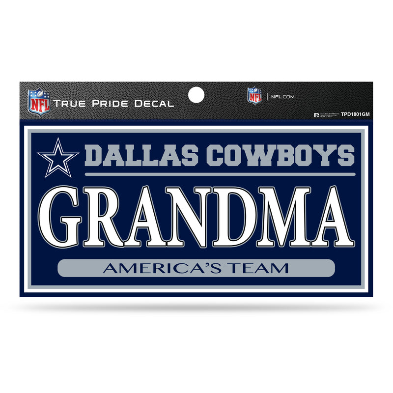 Cowboys 3" X 6" True Pride Decal - Grandma