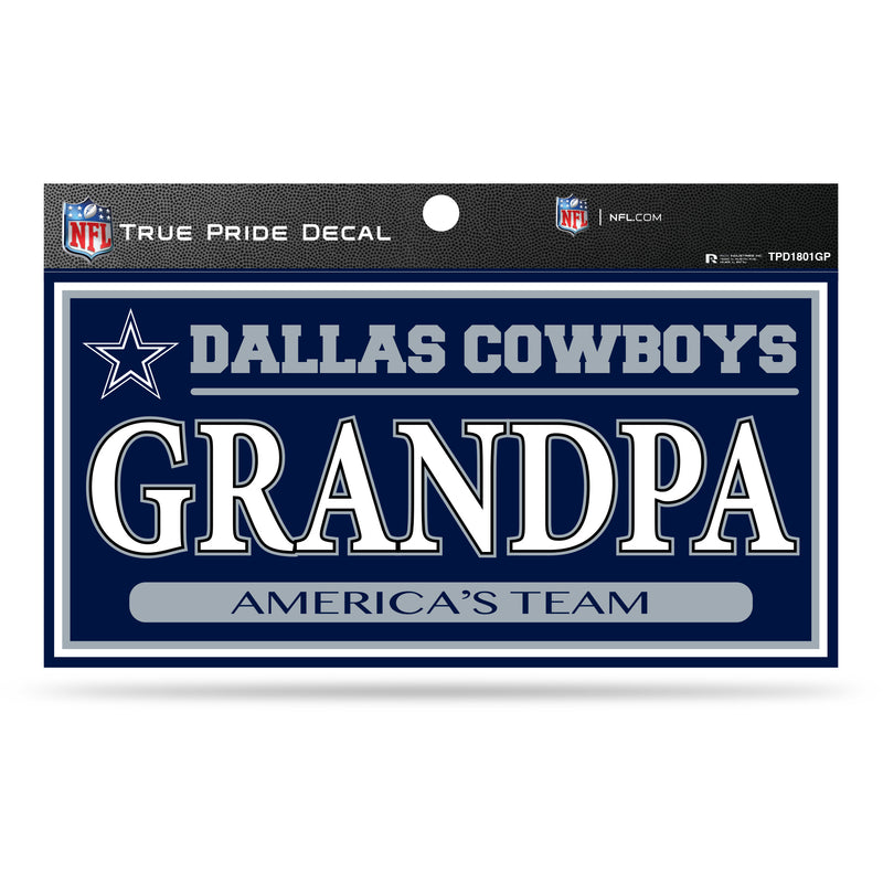 Cowboys 3" X 6" True Pride Decal - Grandpa