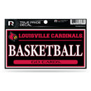 Louisville 3" X 6" True Pride Decal - Basketball (Alternate)