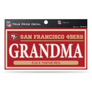 49ers 3" X 6" True Pride Decal - Grandma