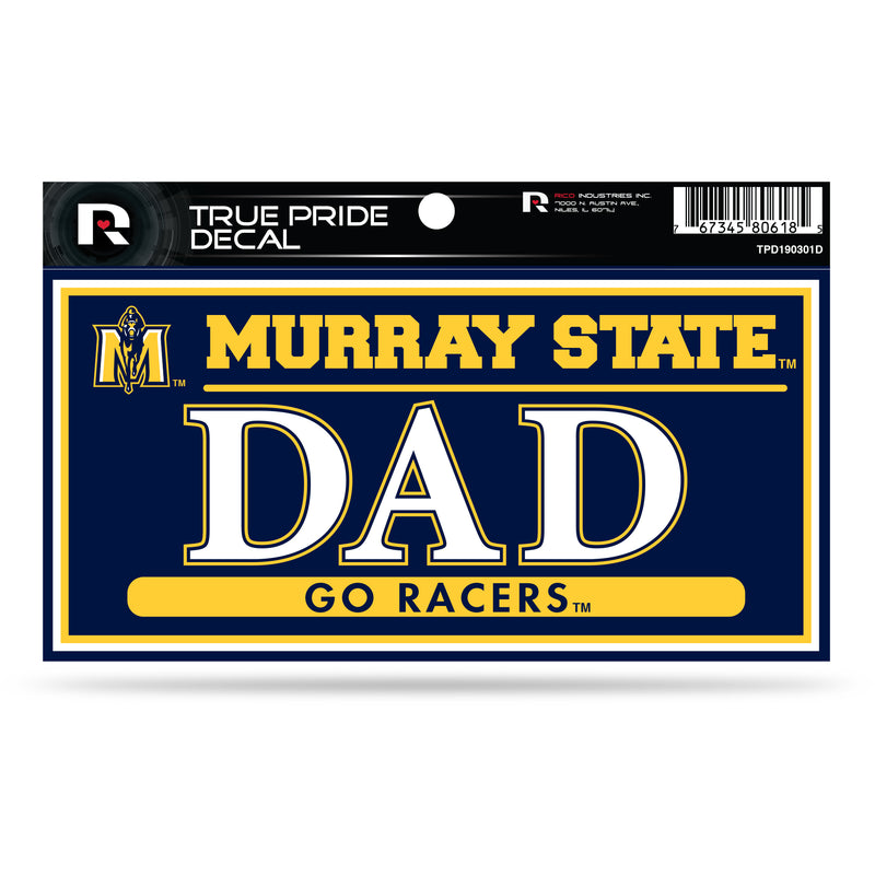 Murray State 3" X 6" True Pride Decal - Dad