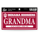 Indiana University 3" X 6" True Pride Decal - Grandma