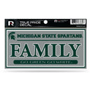 Michigan State 3" X 6" True Pride Decal - Family (Alternate)
