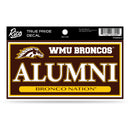 Western Michigan 3" X 6" True Pride Decal - Alumni
