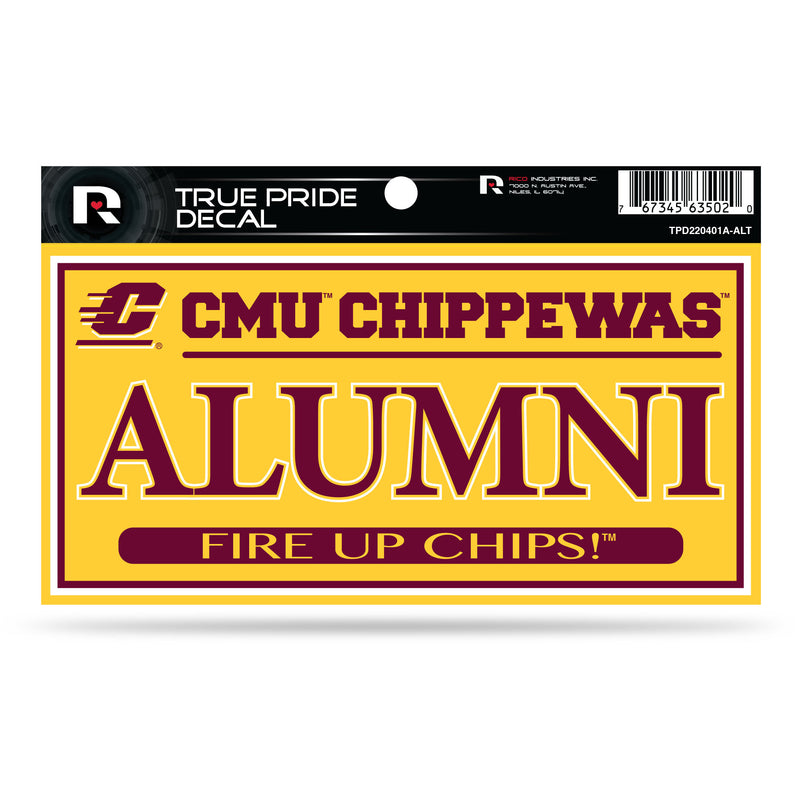 Central Michigan 3" X 6" True Pride Decal - Alumni (Alternate)