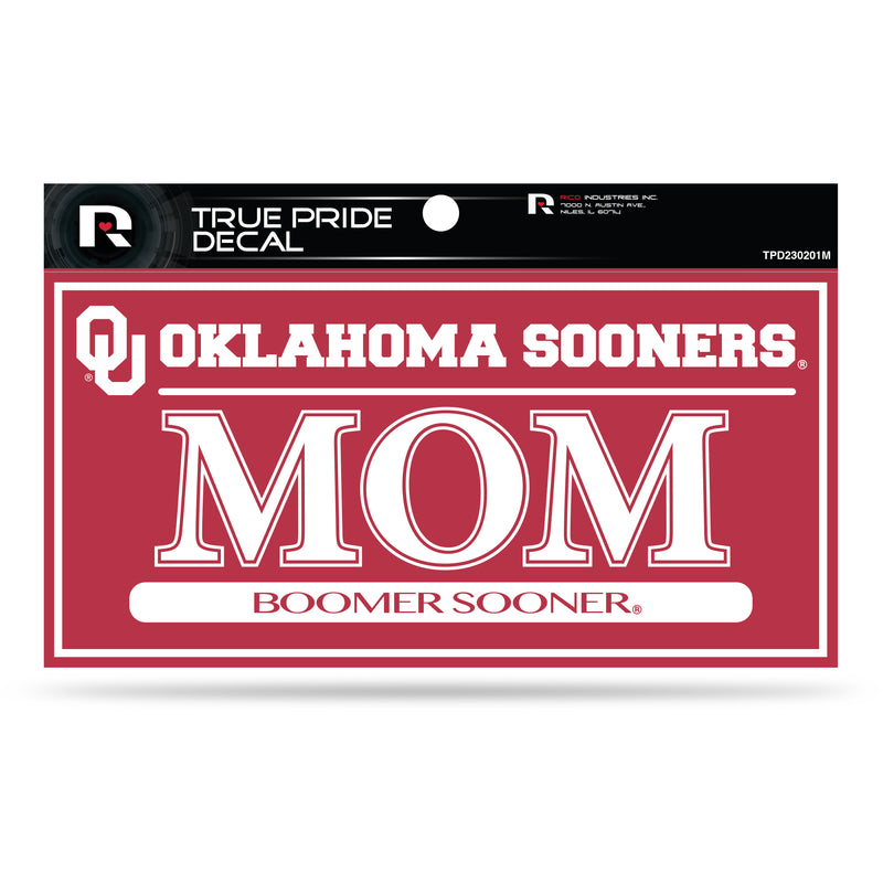 Oklahoma University 3" X 6" True Pride Decal - Mom