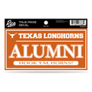 Texas University 3" X 6" True Pride Decal - Alumni