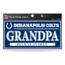 Colts 3" X 6" True Pride Decal - Grandpa