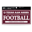 Texas A&M 3" X 6" True Pride Decal - Football