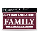Texas A&M 3" X 6" True Pride Decal - Family