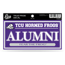 TCU 3" X 6" True Pride Decal - Alumni